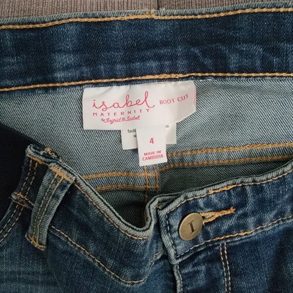 Isabel Maternity Bootcut + Side Panel Sz 4/27 NWT - Picture 7 of 7
